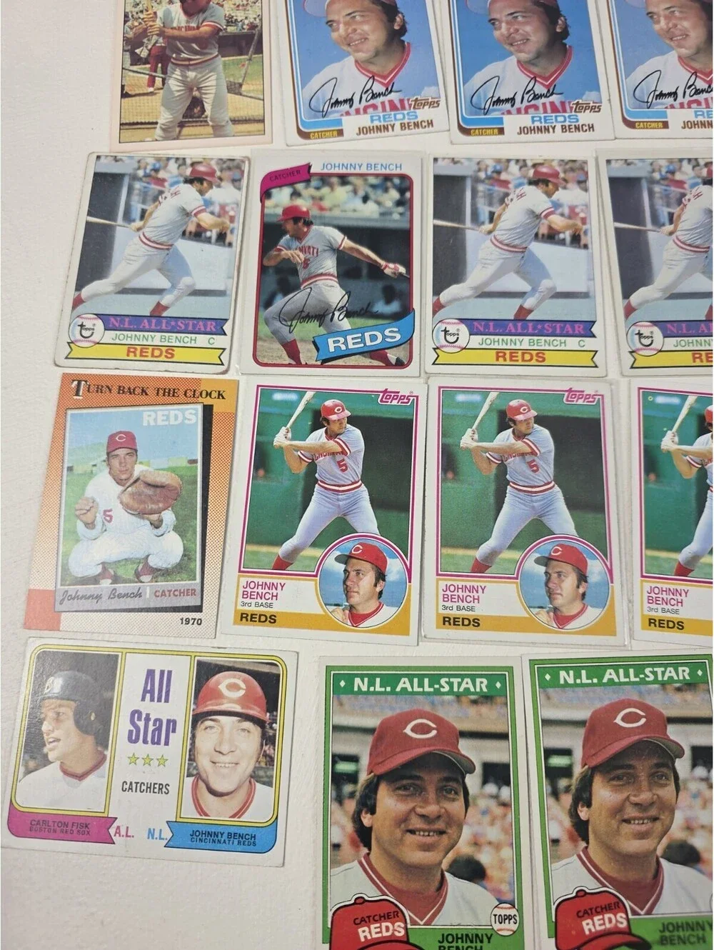 Johnny Bench Collection 85 Baseball Card LOT Vintage Topps Donruss Diamond Kings